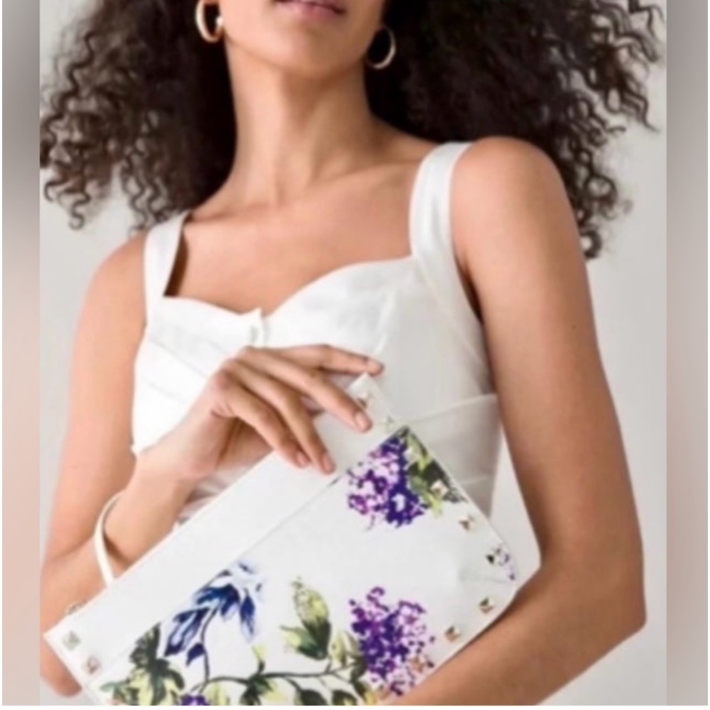 NWT White House‎ Black Market Clutch-Hydrangea